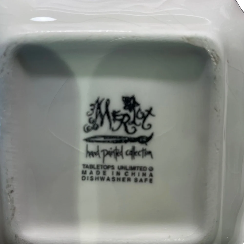 ❤️❤️LAST CHANCE ❤️❤️  Merlot - bread / dip set with oil decanter & 4 plates